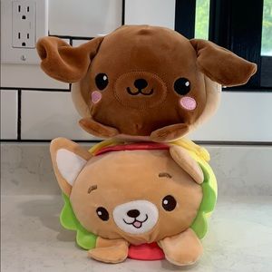 puppy hotdog and taco stuff animals
